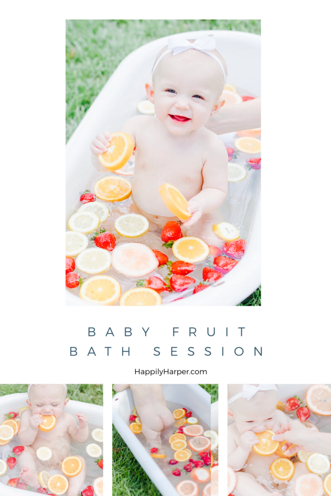 Baby fruit bath session