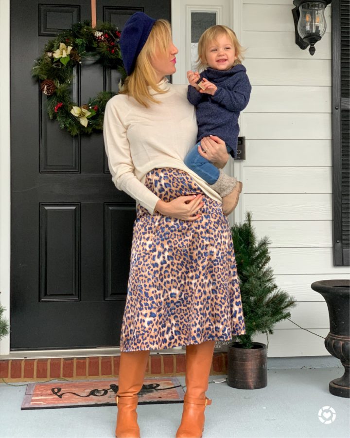 leopard print skirt maternity